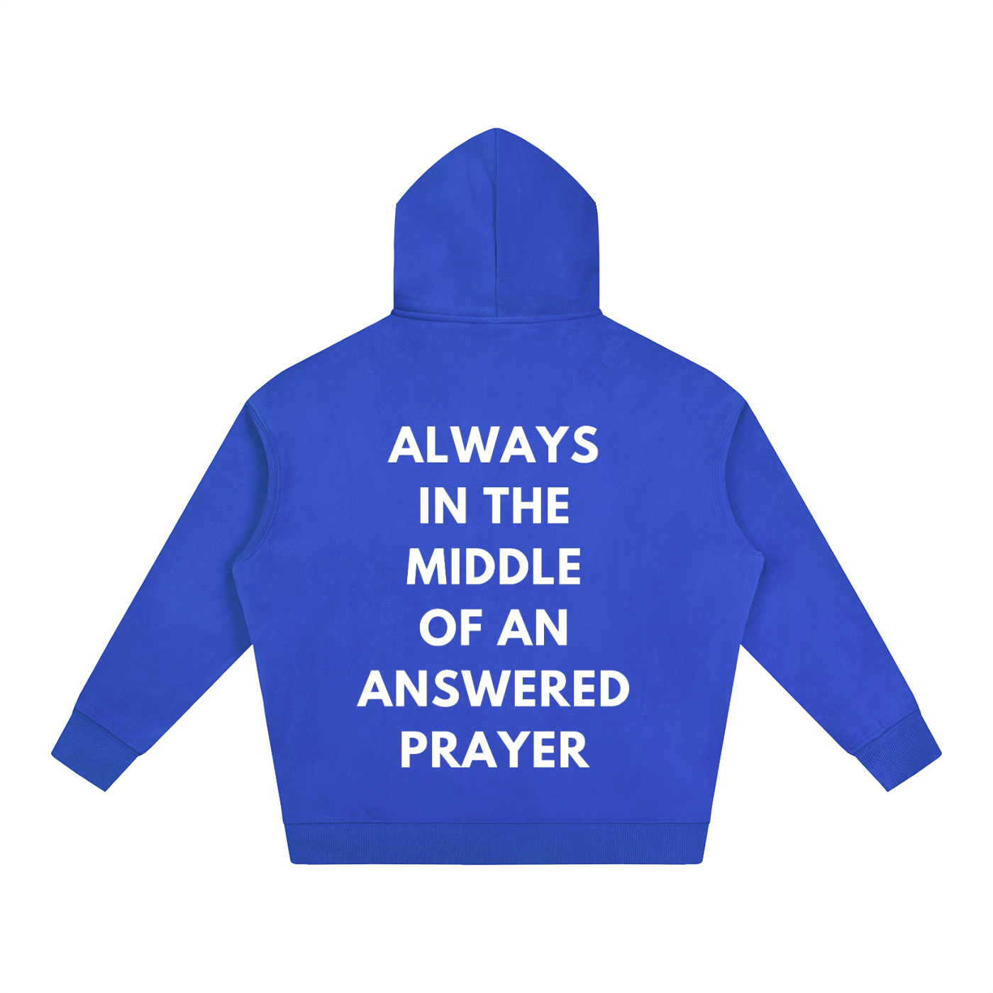 middle of an answered prayer oversized hoodie