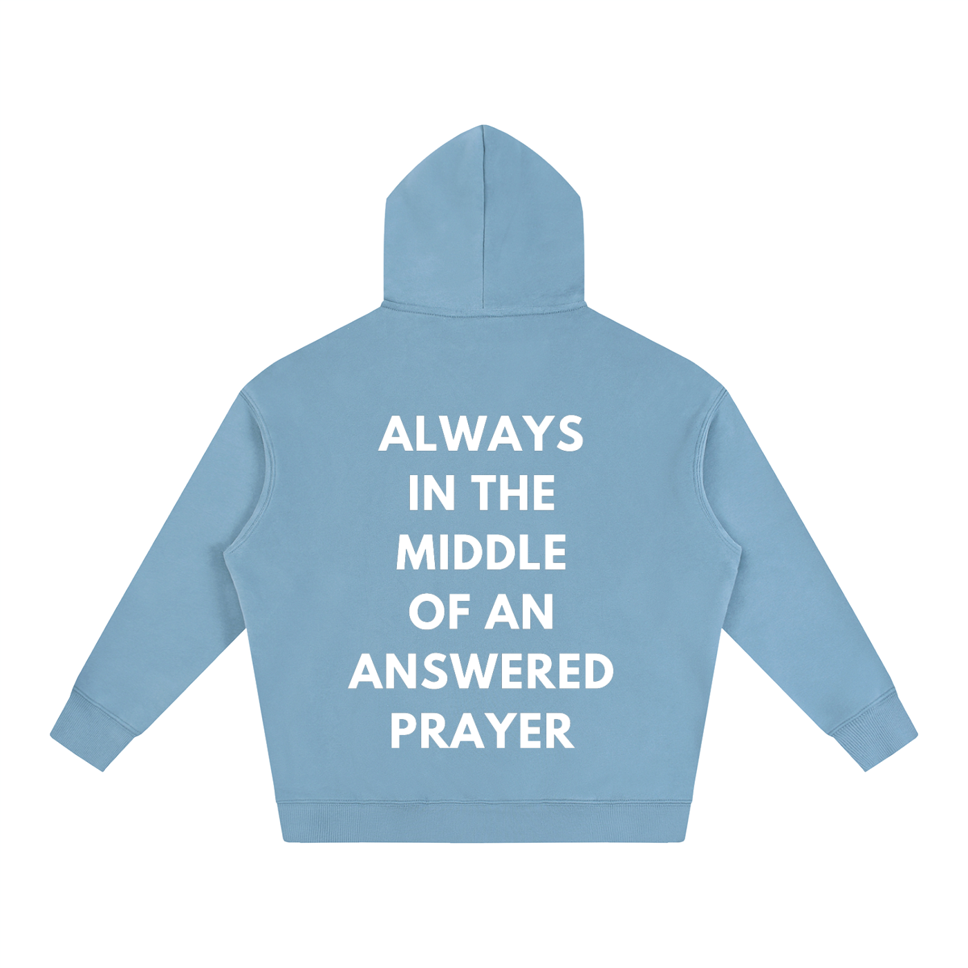 middle of an answered prayer oversized hoodie