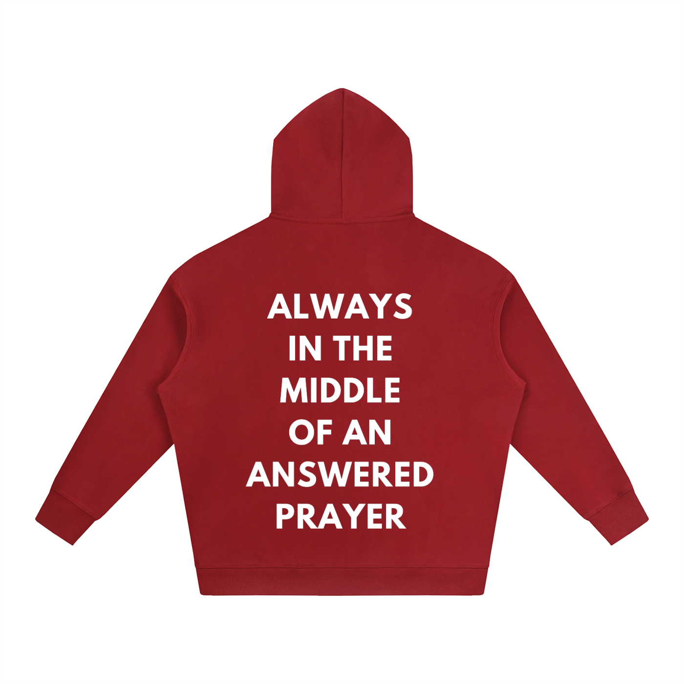 middle of an answered prayer oversized hoodie